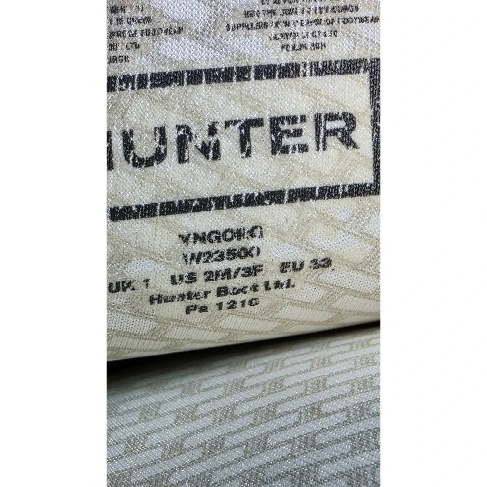 Hunter Young Black Tall Waterproof Rubber Rain Boots Size 2M/3F‎